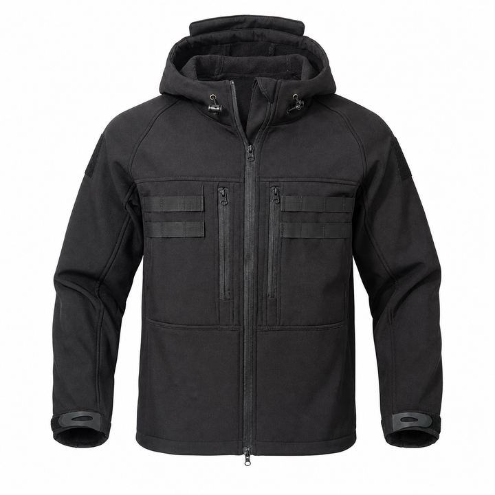 TWS Herren Tactical Softshelljacke mit Fleecefutter – Winddicht &amp; mit Kapuze
