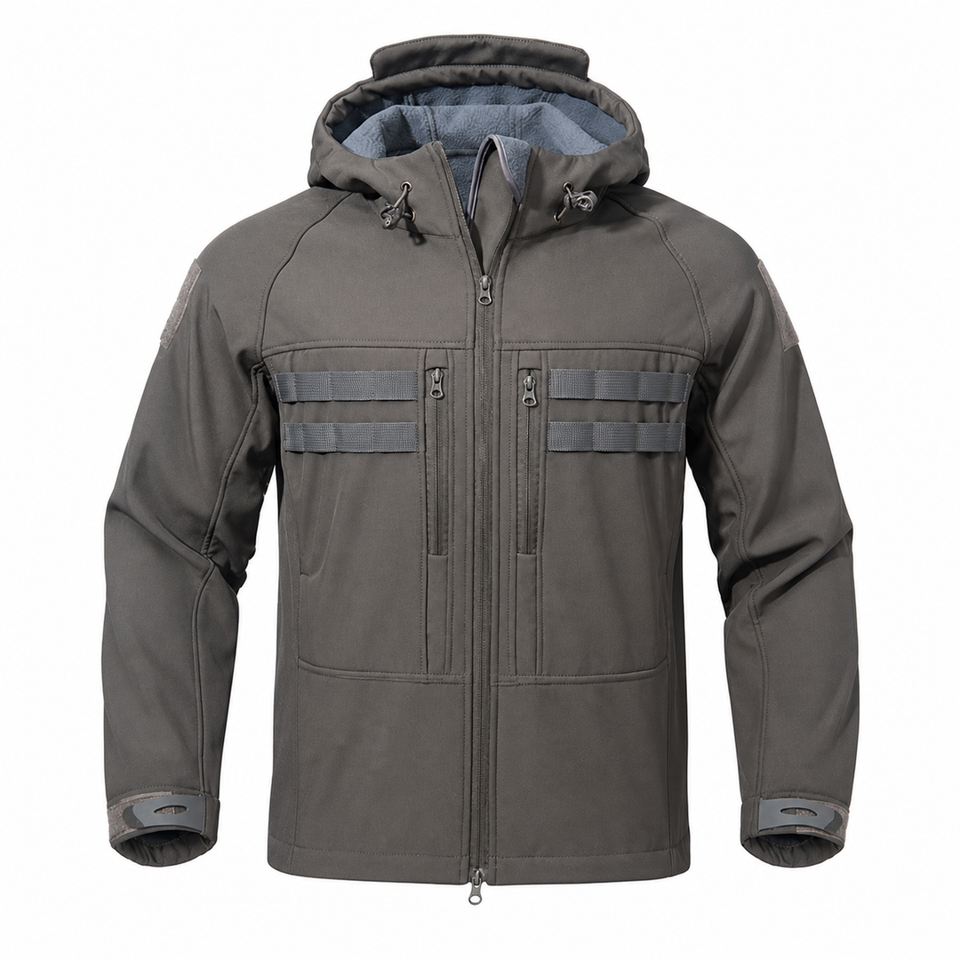 TWS Herren Tactical Softshelljacke mit Fleecefutter – Winddicht &amp; mit Kapuze