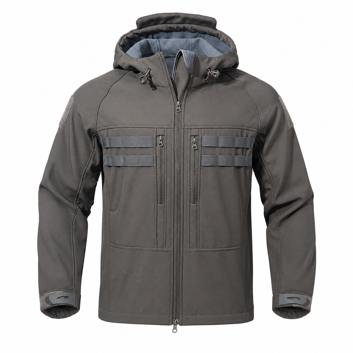 TWS Herren Tactical Softshelljacke mit Fleecefutter – Winddicht &amp; mit Kapuze