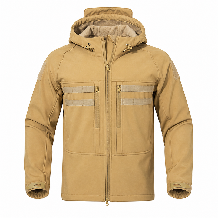 TWS Herren Tactical Softshelljacke mit Fleecefutter – Winddicht &amp; mit Kapuze