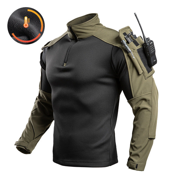TWS RangeFlex Herren Tactical Fleecepullover – Softshell mit Viertelreißverschluss
