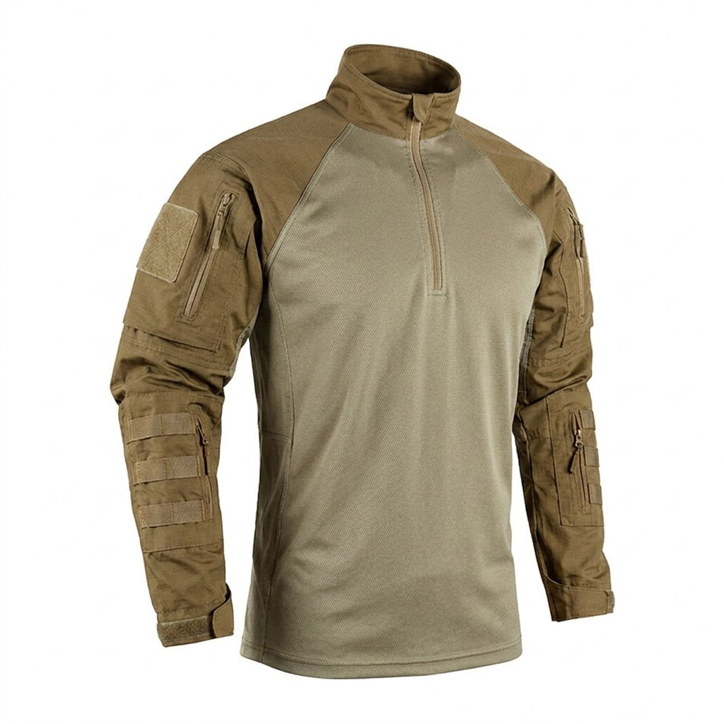 TWS Phantom Operator Herren Combat Shirt – Taktisches Outdoor-Shirt mit Ärmeltaschen