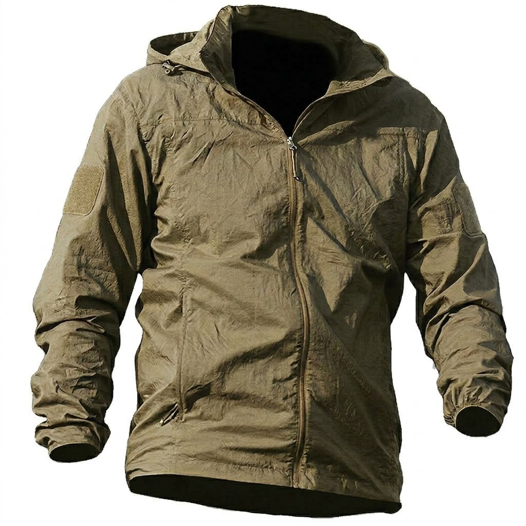 Leichte Outdoor-Jacke mit Kapuze – UPF 50+ &amp; Windschutz
