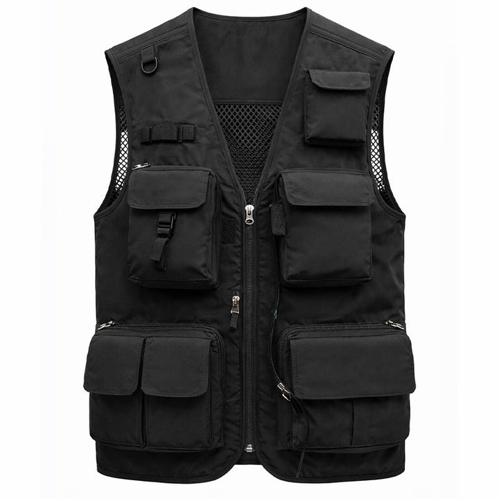Men’s Lightweight Utility Vest – 16-Pocket Fishing, Photography &amp; Travel Vest with Mesh Back