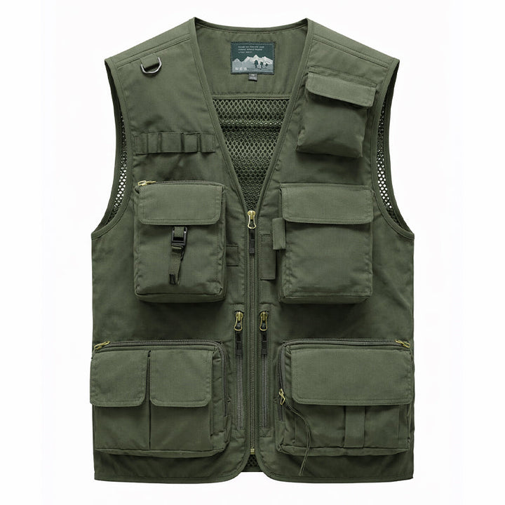Men’s Lightweight Utility Vest – 16-Pocket Fishing, Photography &amp; Travel Vest with Mesh Back