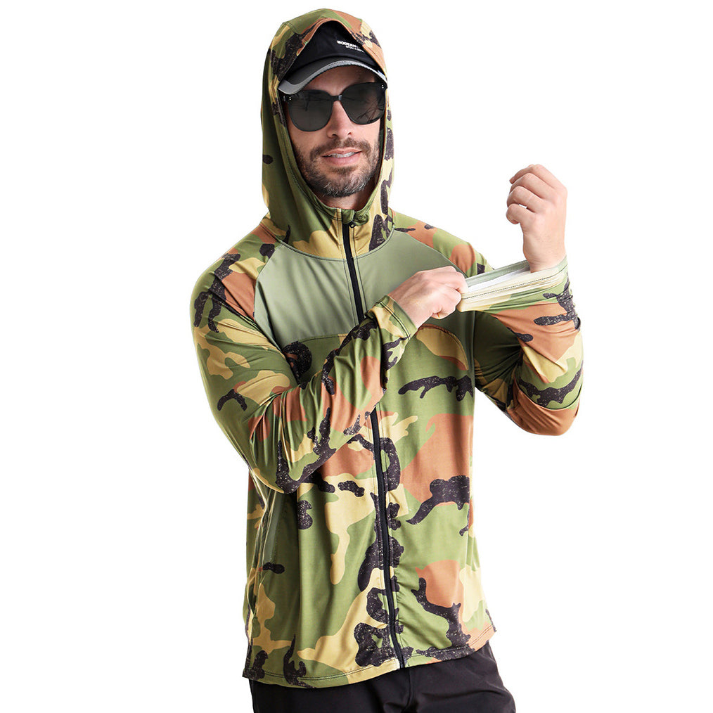 Kapuzen-Angelshirt – UV-Schutz UPF 50+ &amp; Schnelltrocknend
