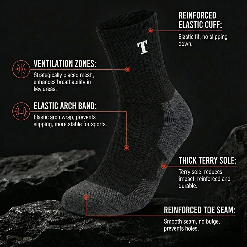 Taktische Duty-Socken – Merino-Nylon-Mix, Wadenlang