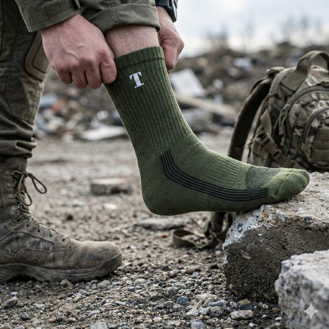 Taktische Duty-Socken – Merino-Nylon-Mix, Wadenlang