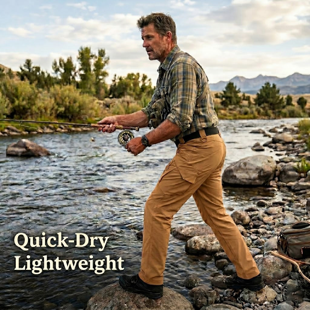 Archon IX9 Leichte Quick-Dry Hose - elastische Outdoor- &amp; Reisehose Teak