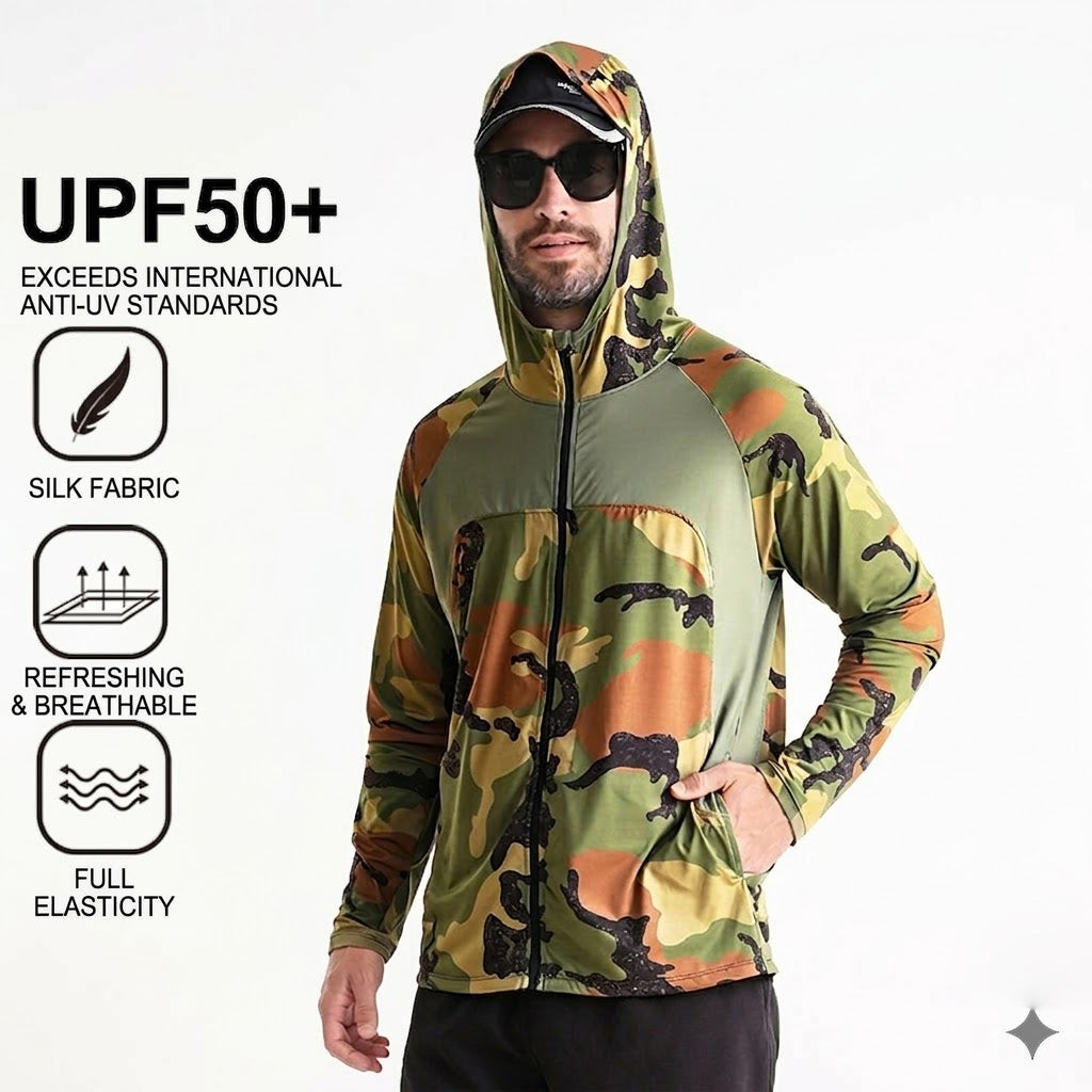 Kapuzen-Angelshirt – UV-Schutz UPF 50+ &amp; Schnelltrocknend