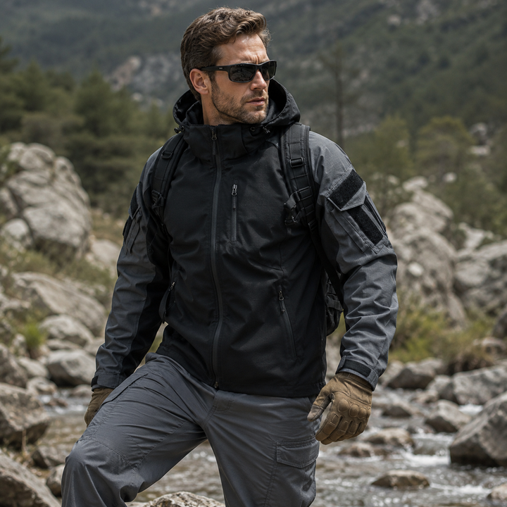 Herren Tactical Outdoorjacke – Wasserdicht mit Kapuze &amp; windabweisend
