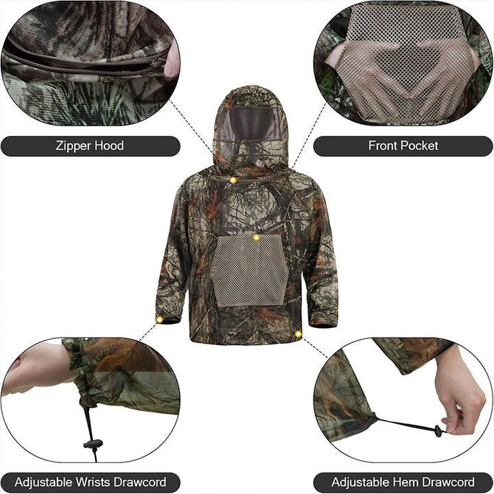 Mückenschutz-Anzug – Netz-Jacke &amp; Hose mit Kapuze