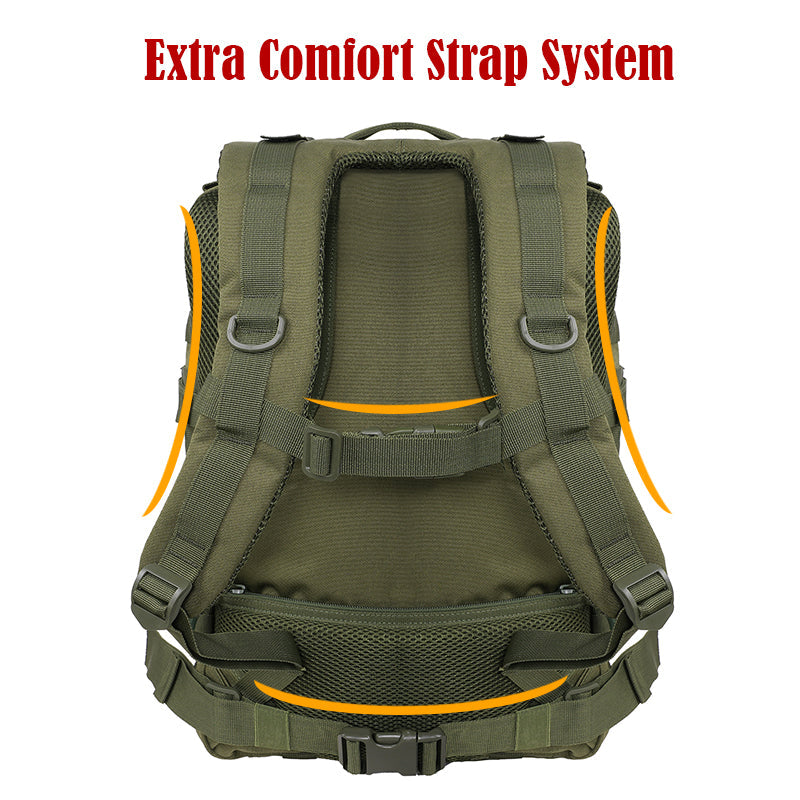 Outdoor-Rucksack für Reisen, Wandern und Camping mit mehreren Fächern