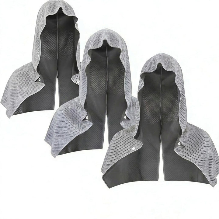 3PACK Quick-Dry Cooling Hoodie Towel for Neck and Face Breathable Moisture-Wicking UV Protection for Outdoor