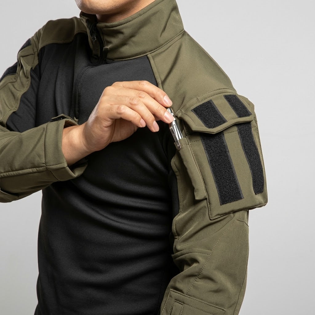 TWS RangeFlex Herren Tactical Fleecepullover – Softshell mit Viertelreißverschluss
