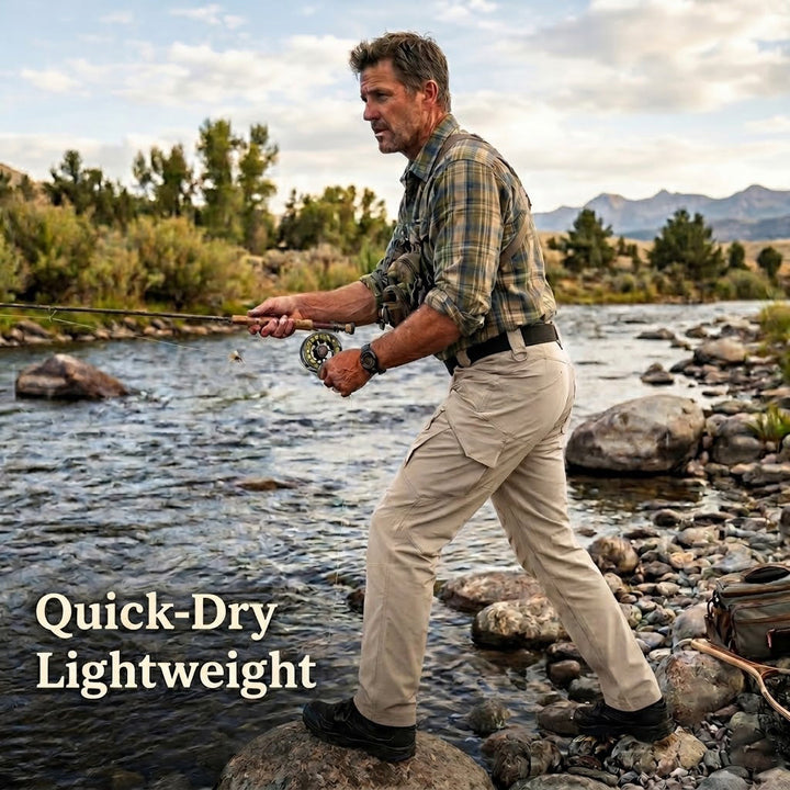 Archon IX9 Leichte Quick-Dry Hose - elastische Outdoor- &amp; Reisehose Khaki
