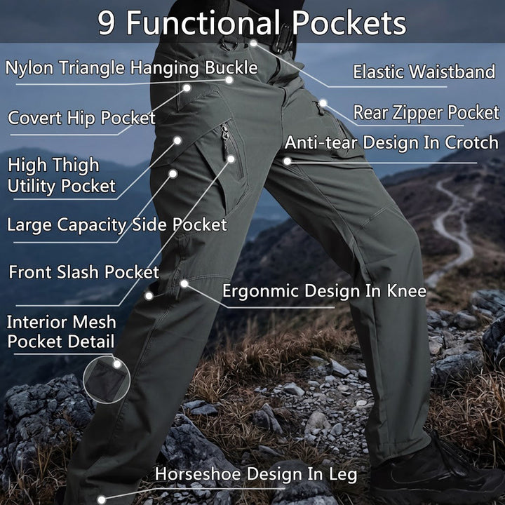 Archon IX9 Leichte Quick-Dry Hose - elastische Outdoor- &amp; Reisehose Olivgrün
