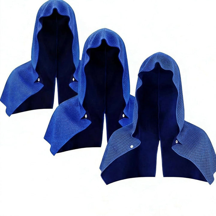 3PACK Quick-Dry Cooling Hoodie Towel for Neck and Face Breathable Moisture-Wicking UV Protection for Outdoor