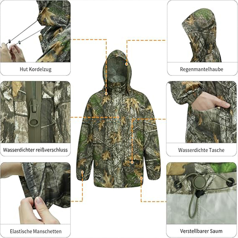 Jagd-Regenanzug – Wasserabweisend &amp; Leicht, Camouflage