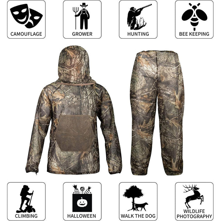 Mückenschutz-Anzug – Netz-Jacke &amp; Hose mit Kapuze