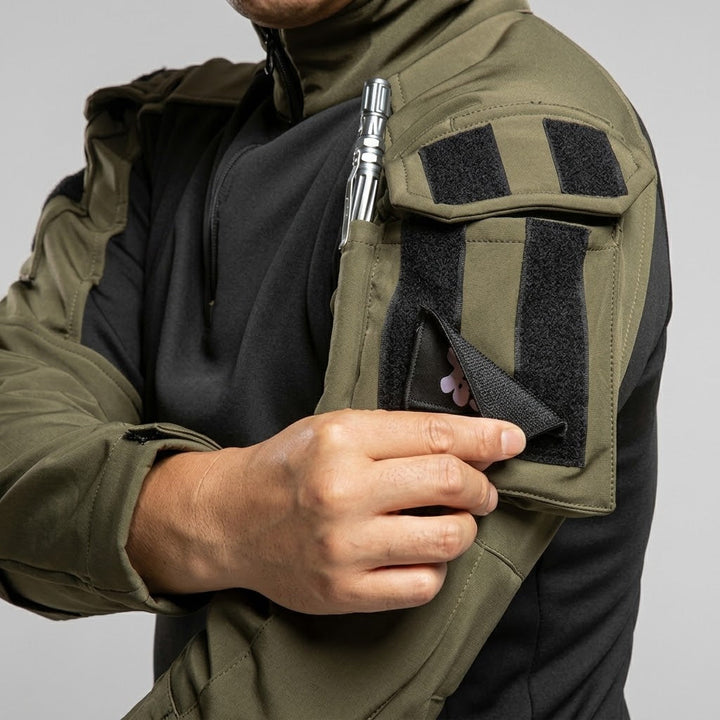 TWS RangeFlex Herren Tactical Fleecepullover – Softshell mit Viertelreißverschluss