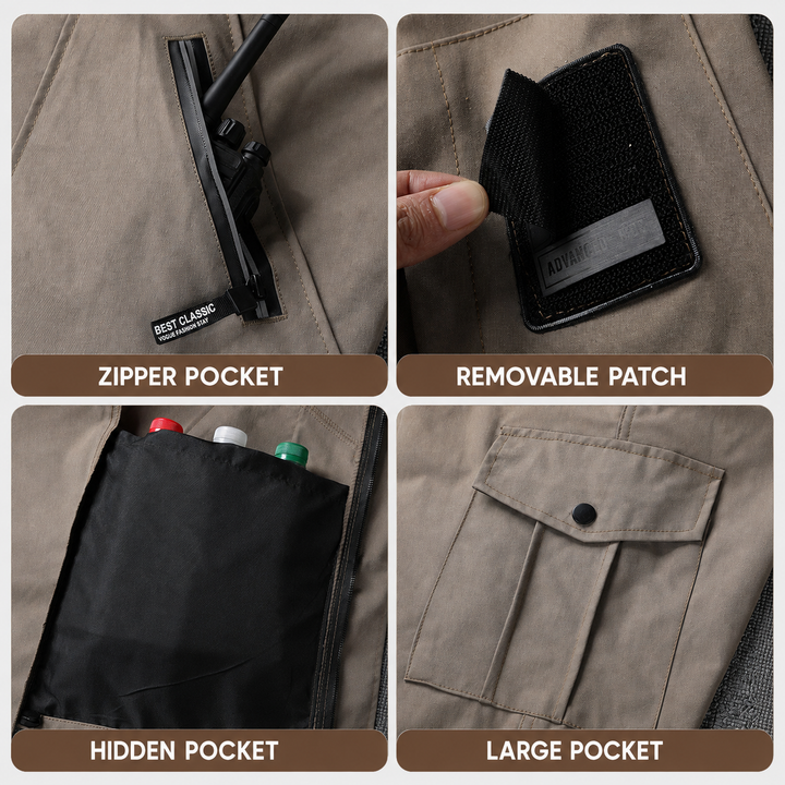 Herren Tactical Softshell-Set – Outdoorjacke &amp; Cargohose mit mehreren Taschen