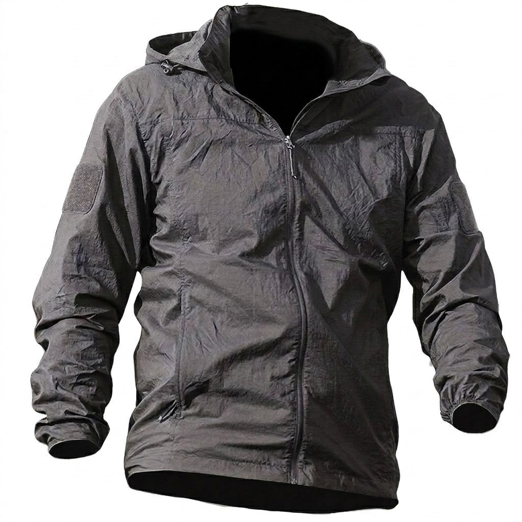Leichte Outdoor-Jacke mit Kapuze – UPF 50+ &amp; Windschutz