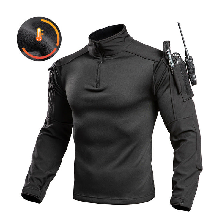 TWS RangeFlex Herren Tactical Fleecepullover – Softshell mit Viertelreißverschluss