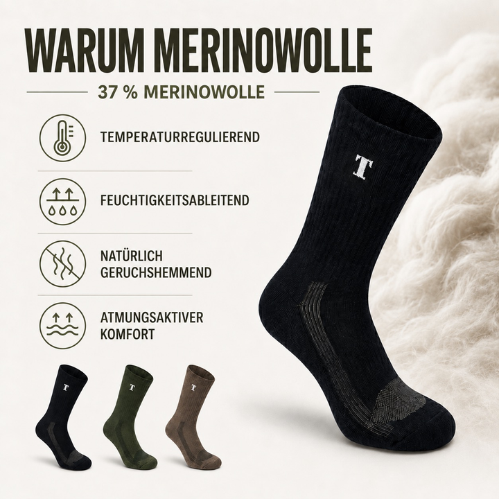 TWS Merinowoll-Stiefelsocken – Wandern, Arbeit &amp; Taktischer Einsatz