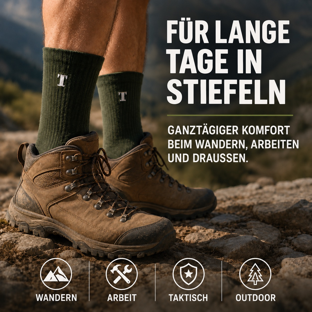 TWS Merinowoll-Stiefelsocken – Wandern, Arbeit &amp; Taktischer Einsatz