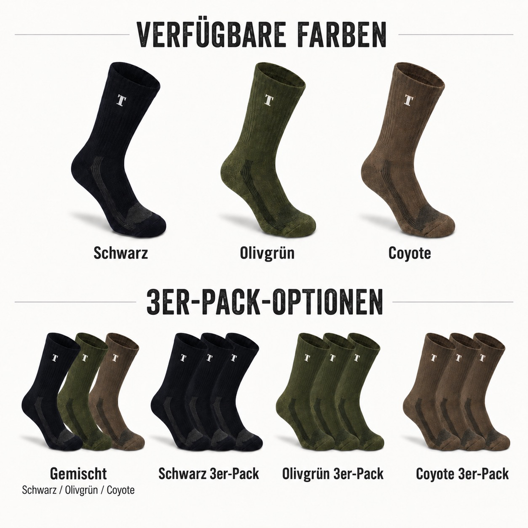 TWS Merinowoll-Stiefelsocken – Wandern, Arbeit &amp; Taktischer Einsatz