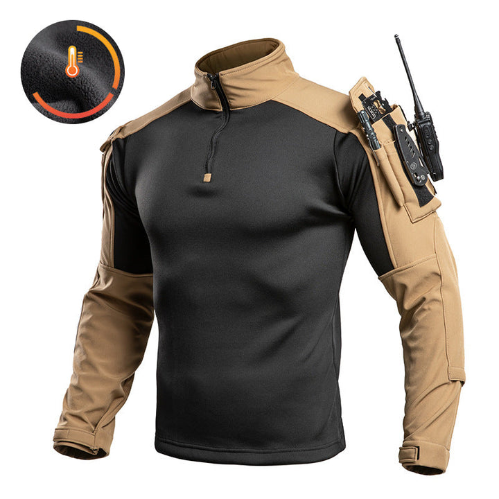 TWS RangeFlex Herren Tactical Fleecepullover – Softshell mit Viertelreißverschluss