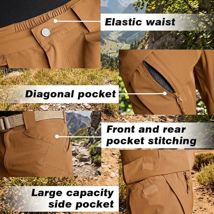 Archon IX9 Leichte Quick-Dry Hose - elastische Outdoor- &amp; Reisehose Teak