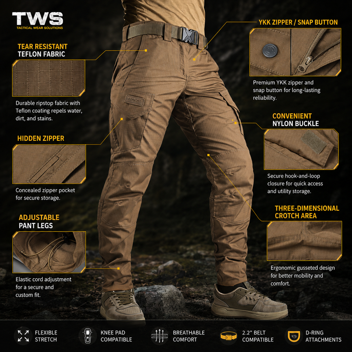 Taktfeld Phantom Robust-Cargo &amp; Outdoor-Einsatzhose Coyote