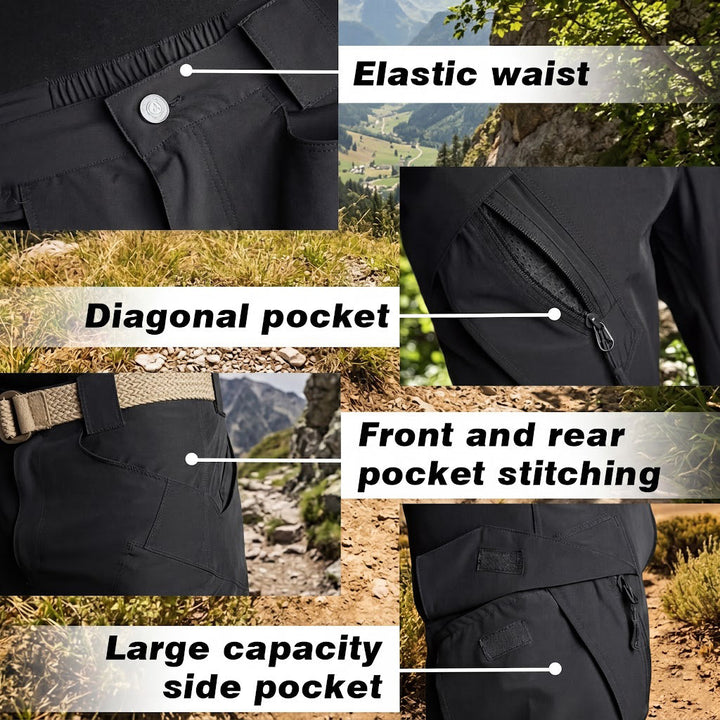 Archon IX9 Leichte Quick-Dry Hose - elastische Outdoor- &amp; Reisehose Schwarz