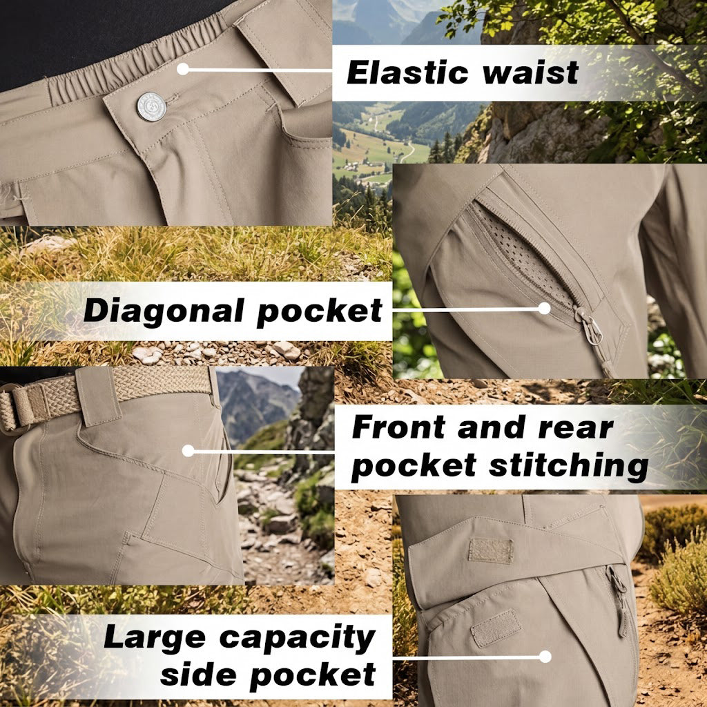 Archon IX9 Leichte Quick-Dry Hose - elastische Outdoor- &amp; Reisehose Khaki