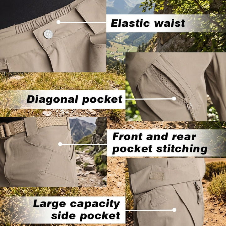 Archon IX9 Leichte Quick-Dry Hose - elastische Outdoor- &amp; Reisehose Khaki