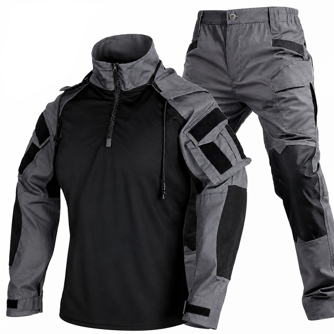 Herren Tactical Combat Set – Schnelltrocknendes Kapuzenshirt &amp; Cargohose