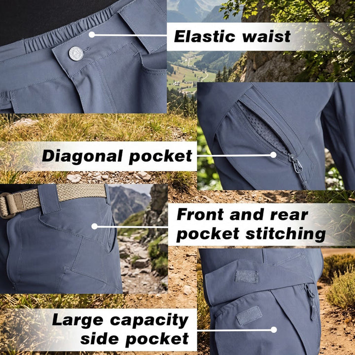 Archon IX9 Leichte Quick-Dry Hose - elastische Outdoor- &amp; Reisehose Grau