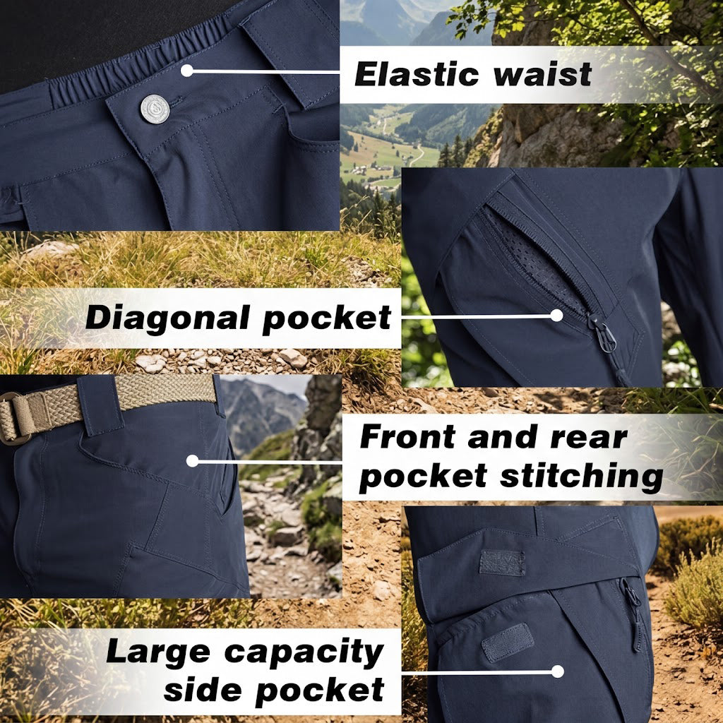 Archon IX9 Leichte Quick-Dry Hose - elastische Outdoor- &amp; Reisehose Marineblau