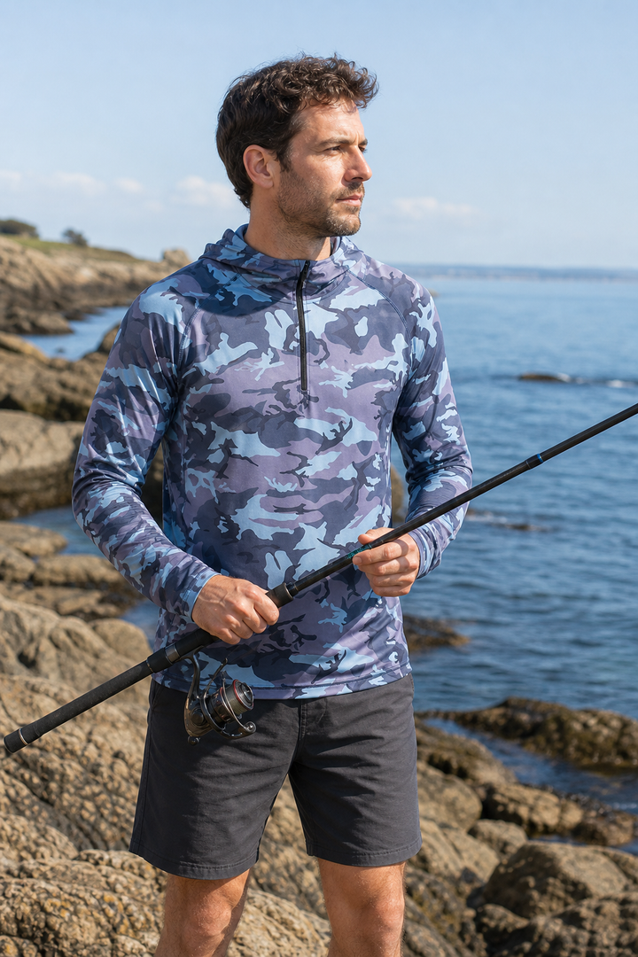 FieldGuard Camouflage Angelshirt – UV-Schutz UPF 50+