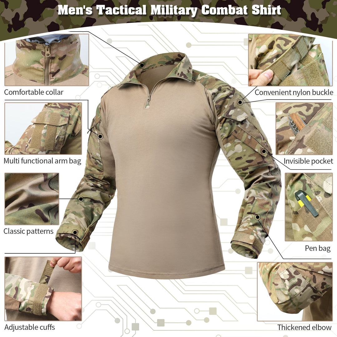 G3 Pro Rapid Assault Combat Shirt With Pockets Camouflage - TWS USA
