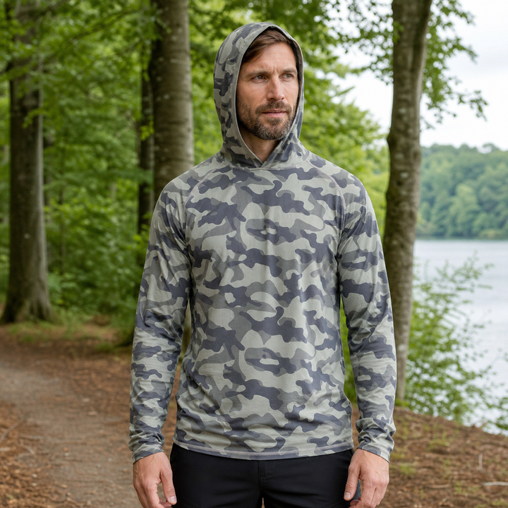 Kapuzen-Angelshirt – UV-Schutz &amp; 4-Wege-Stretch