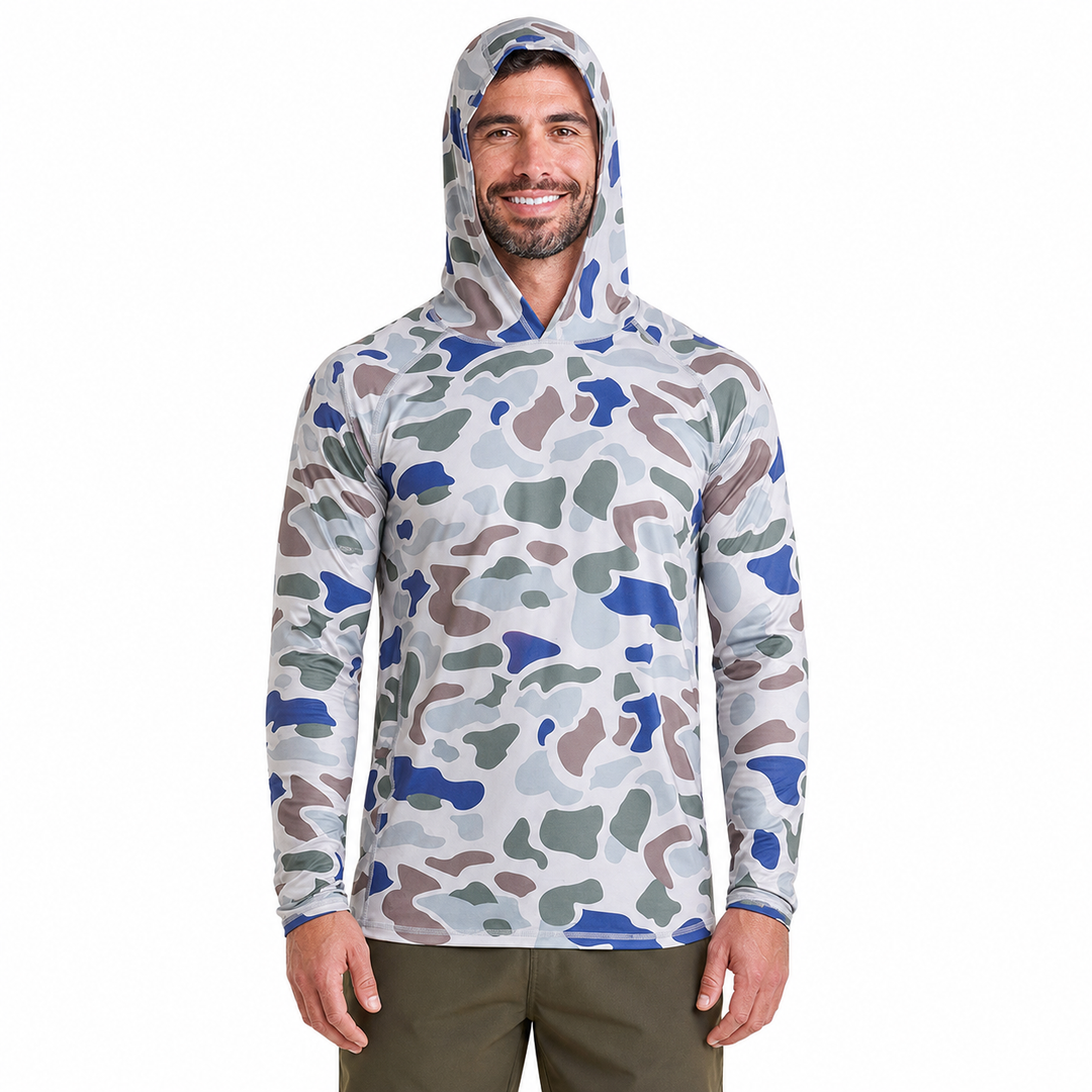 Kapuzen-Angelshirt – UV-Schutz &amp; 4-Wege-Stretch