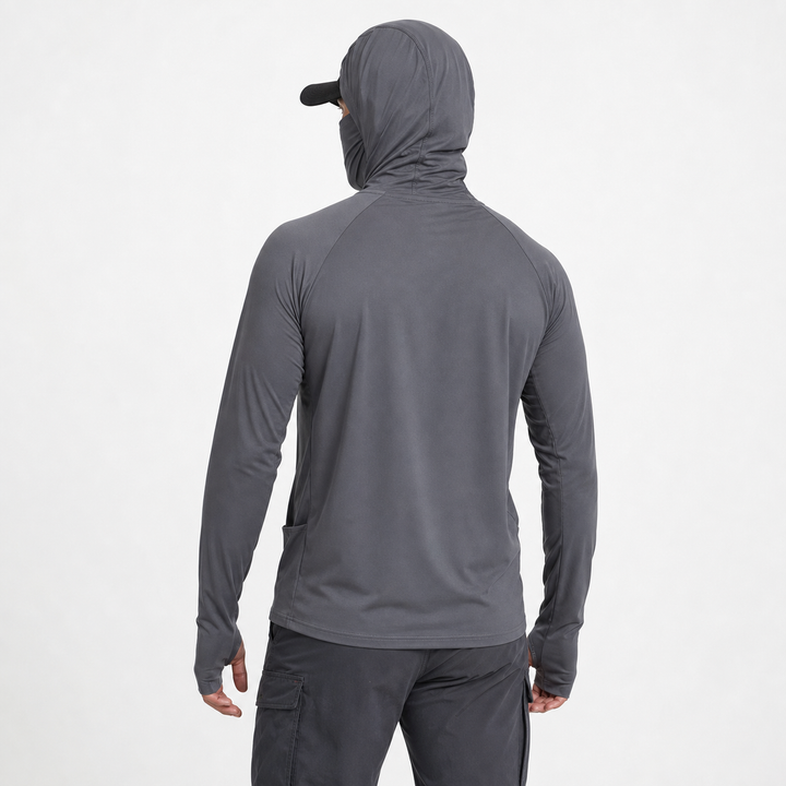 UPF 50+ Sonnenschutzshirt mit Kapuze &amp; Nackenschutz