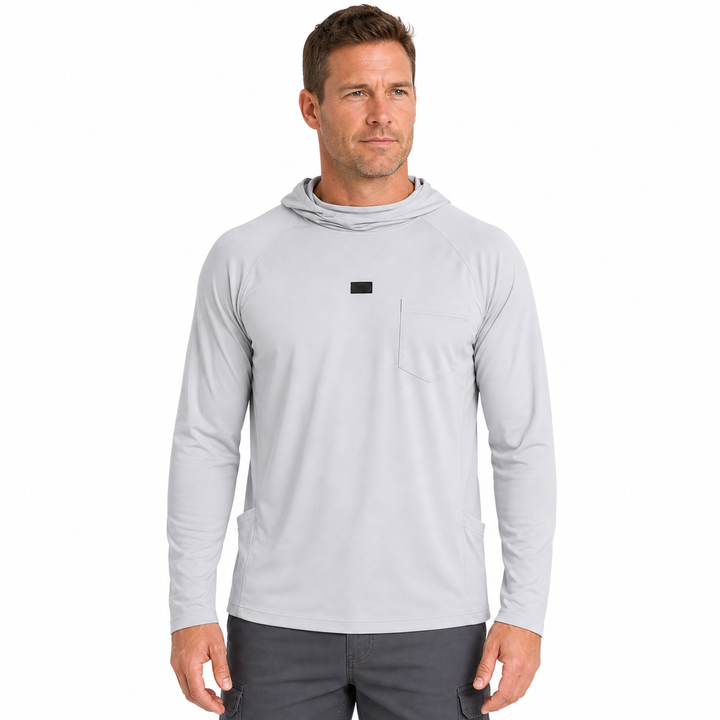UPF 50+ Sonnenschutzshirt mit Kapuze &amp; Nackenschutz